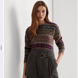 Lauren Ralph Lauren Women's Fair Isle Wool-Blend Sweater, Regular